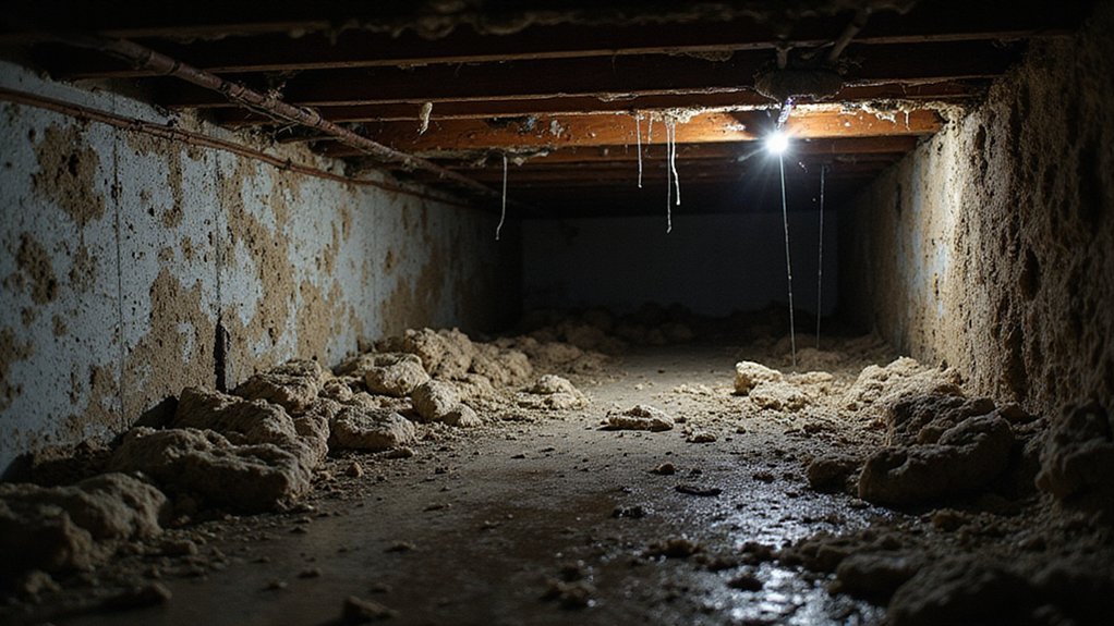 damp crawl space degrades indoor air