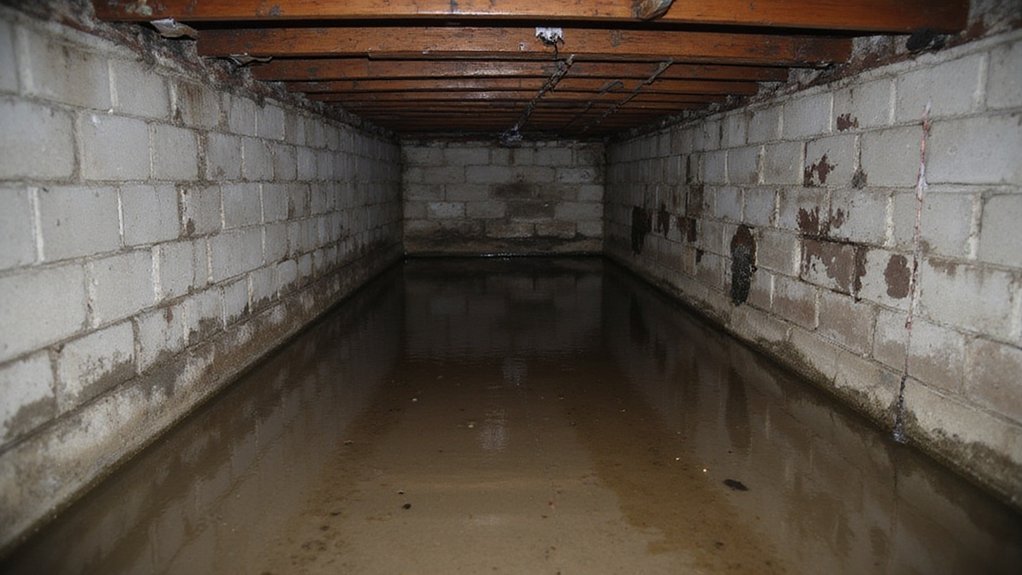 inspect crawl space for water damage
